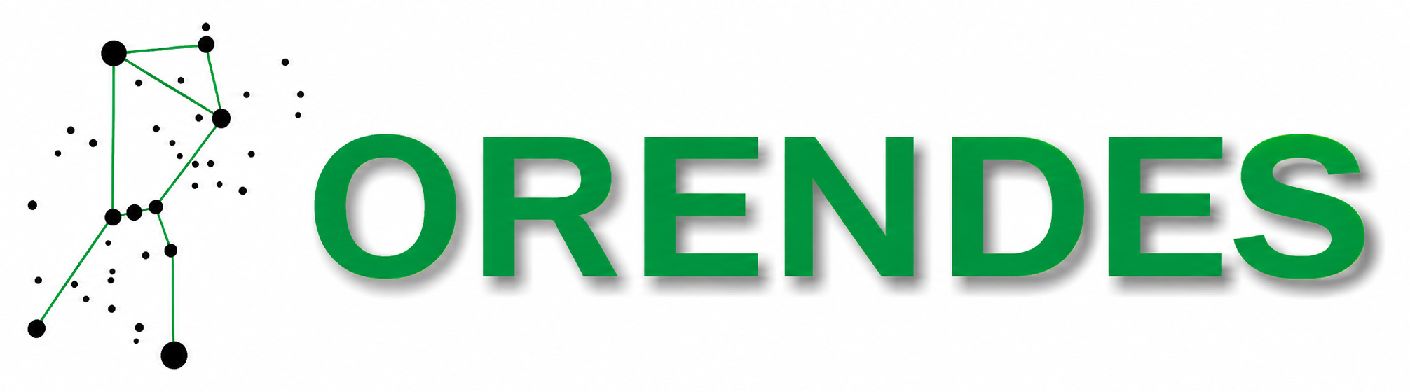 Orendes-logo met het sterrenbeeld Orion